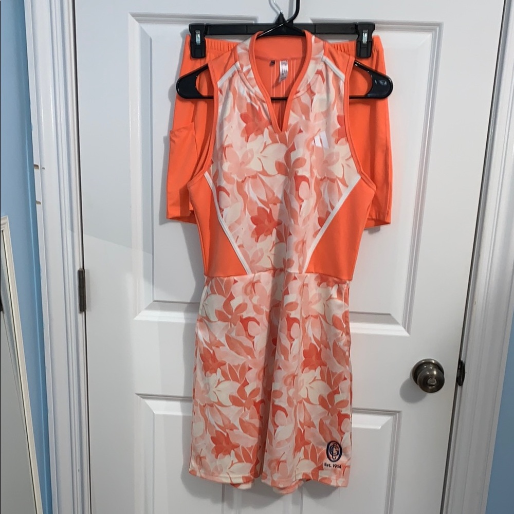 Adidas M Orange/Peach Active Dress with Shorts